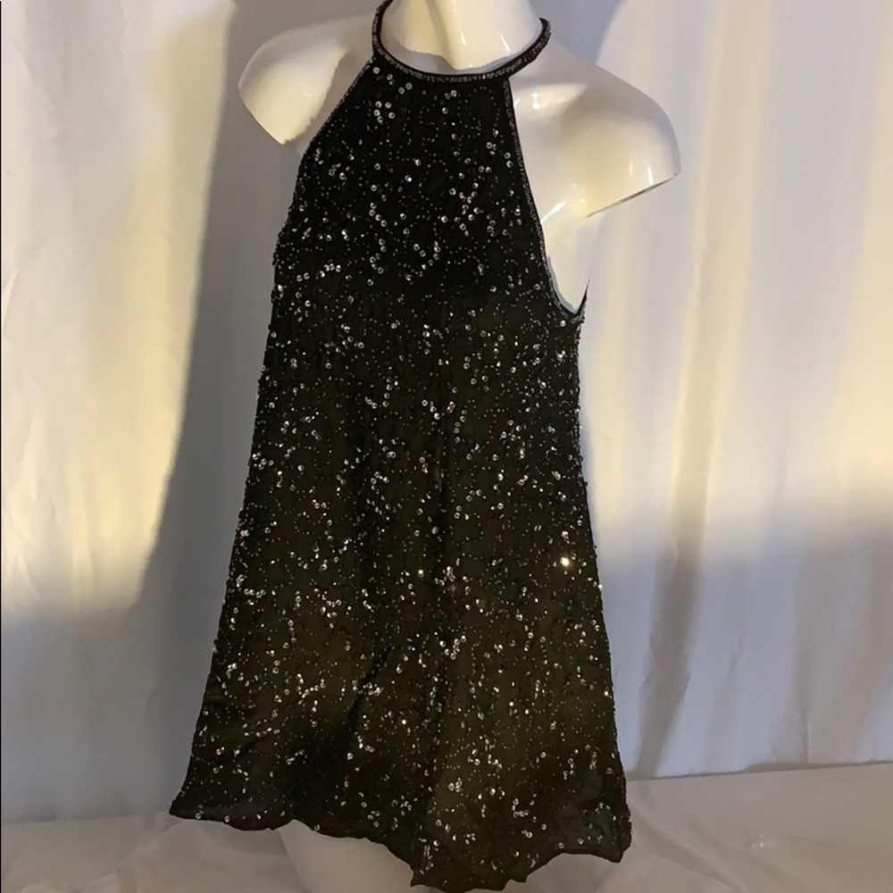 Free People Flying High Beaded Shift Black Mini - Picture 5 of 8